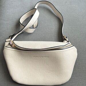 Poppy & Peonies Cream Pebbled Crossbody Bag